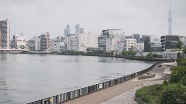 Tóquio Rio Sumida Vídeo Cinematográfico 2022 Junho — Vídeo de Stock