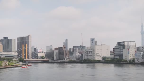 Tokyo Sumida River Video Cinematográfico 2022 Junio — Vídeo de stock