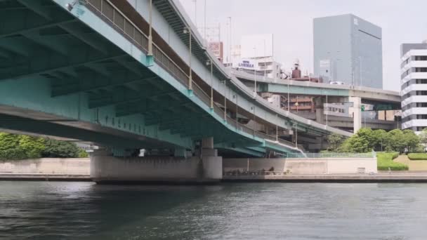 Filmvideo Från Tokyo Sumida Floden 2022 Juni — Stockvideo