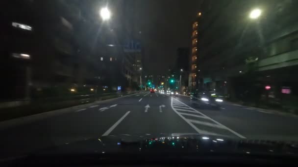 Tokyo Night View Conducción Coches Video 2022 — Vídeos de Stock