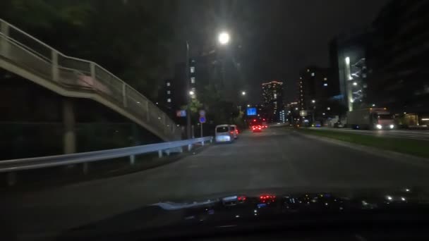 Tokyo Night View Conducción Coches Video 2022 — Vídeos de Stock
