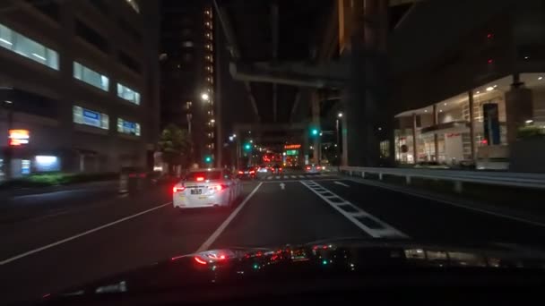 Tokyo Night View Video Mengemudi Mobil 2022 — Stok Video