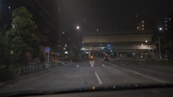 Tokyo Night View Conducción Coches Video 2022 — Vídeos de Stock