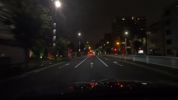 Tokyo Night View Samochód Jazdy Wideo 2022 — Wideo stockowe
