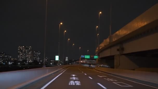 โตเก เมโทรโพล แทน ทางด บรถ มมองกลางค Shutoko ทางหลวง — วีดีโอสต็อก