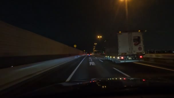 Tokyo Metropolitan Expressway Conducción Coches Night View Japan Shutoko Highway — Vídeo de stock