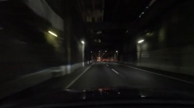 Tokyo Metropolitan Otoyolu Gece Manzaralı Japon Otoyolu