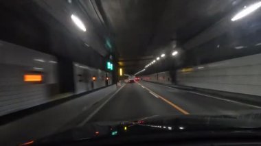 Tokyo Metropolitan Otoyolu Gece Manzaralı Japon Otoyolu