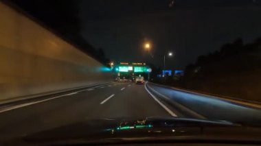 Tokyo Metropolitan Otoyolu Gece Manzaralı Japon Otoyolu