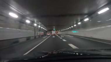 Tokyo Metropolitan Otoyolu Gece Manzaralı Japon Otoyolu