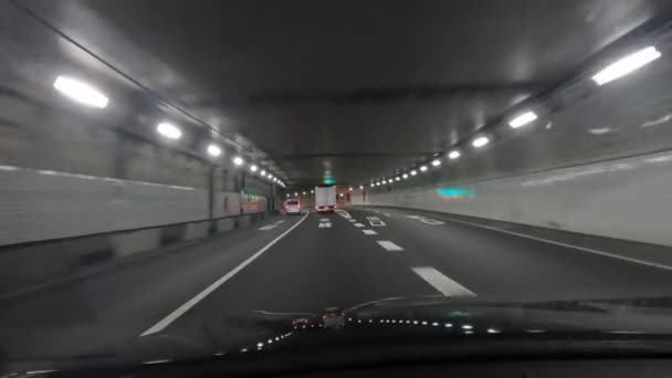 Tokyo Metropolitan Expressway Car Driving Night View Japan Shutoko Highway — Stock video