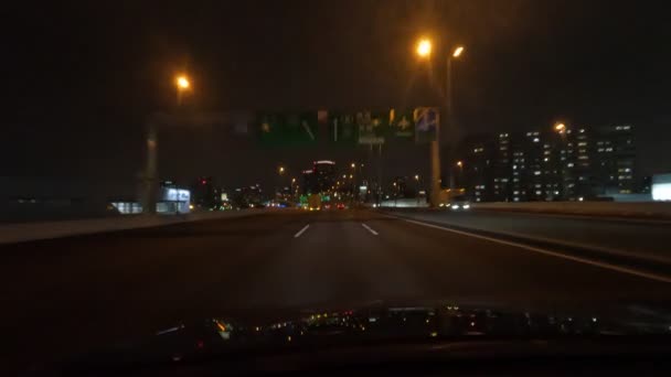 Tokyo Metropolitan Expressway Bilkörning Night View Japan Shutoko Highway — Stockvideo