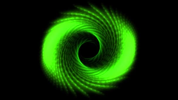 Grafis Gerak Partikel Depan Lingkaran Vortex — Stok Video