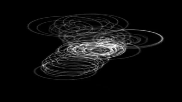 Vórtice Círculo Frontal Gráficos Movimiento Partículas — Vídeos de Stock