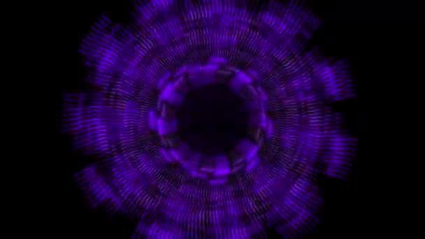 Vortex Circle Front Particle Motion Graphics — Video Stock