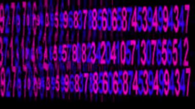 Sayı şekli Dijital CG Parçacık Hareketi Grafikleri