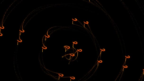 细线摆动运动的Cg粒子运动图形 — 图库视频影像