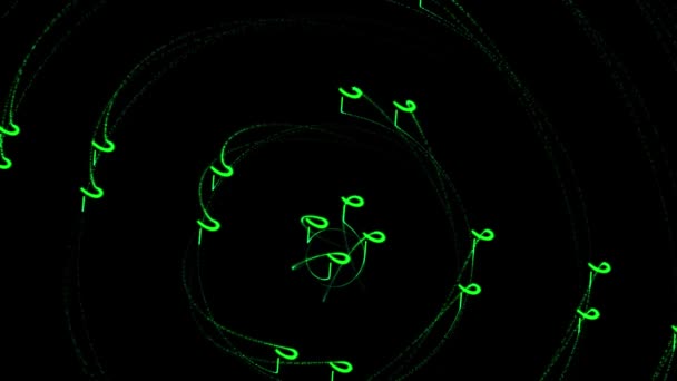 Тонкие Линии Раскачивающие Движущиеся Частицы — стоковое видео