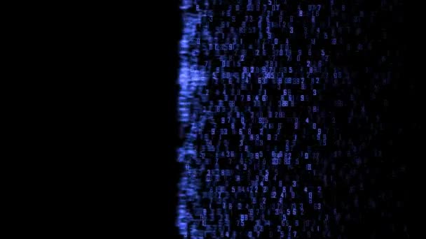 Σχήμα Αριθμού Ψηφιακά Γραφικά Κίνησης Σωματιδίων — Αρχείο Βίντεο