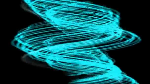 Wave Bending Particle Motion Graphics — Stockvideo