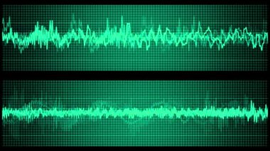 Oscilloscope grid CG particle motion graphics
