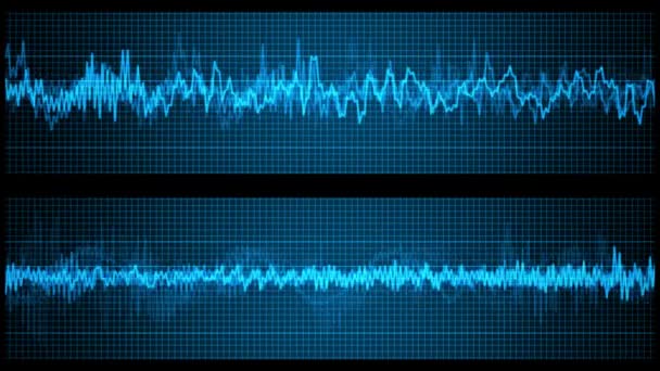 Gráficos Movimento Partículas Grade Osciloscópio — Vídeo de Stock