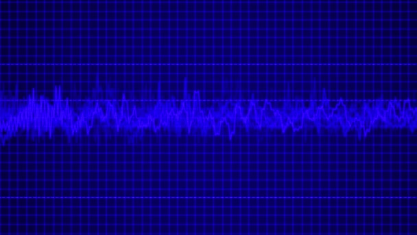 Gráficos Movimento Partículas Grade Osciloscópio — Vídeo de Stock