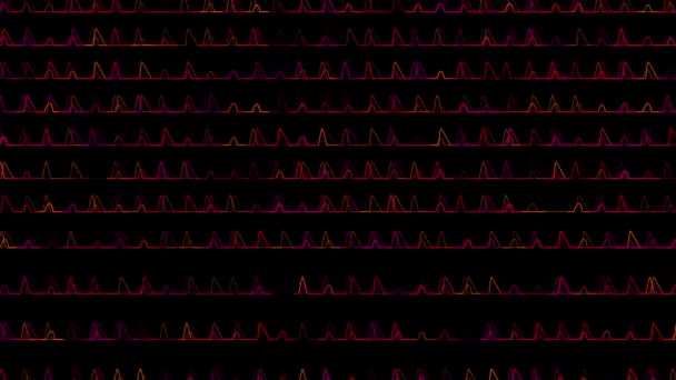 Gráficos Movimento Partículas Grade Osciloscópio — Vídeo de Stock