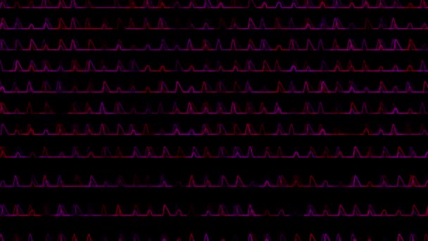 Gráficos Movimiento Partículas Cuadrícula Del Osciloscopio — Vídeos de Stock
