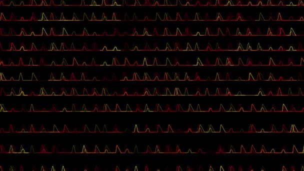 Gráficos Movimiento Partículas Cuadrícula Del Osciloscopio — Vídeos de Stock