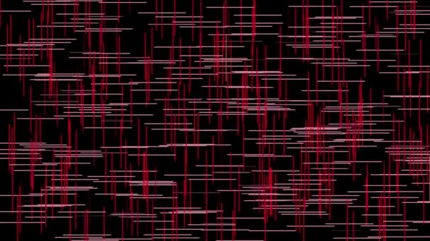 Linha Grade Digital Gráficos Movimento Partículas — Vídeo de Stock