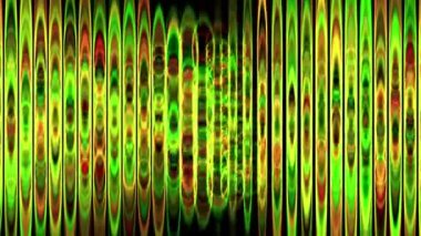 Psychedelic flashy eccentric CG particle motion graphics