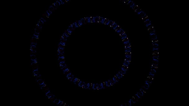 Circle Ring Digital Cyber Particle Motion Graphics — Stok video