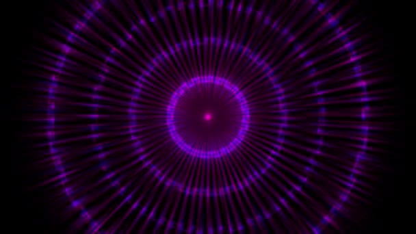 Circle Ring Digital Cyber Particle Motion Graphics — Video Stock