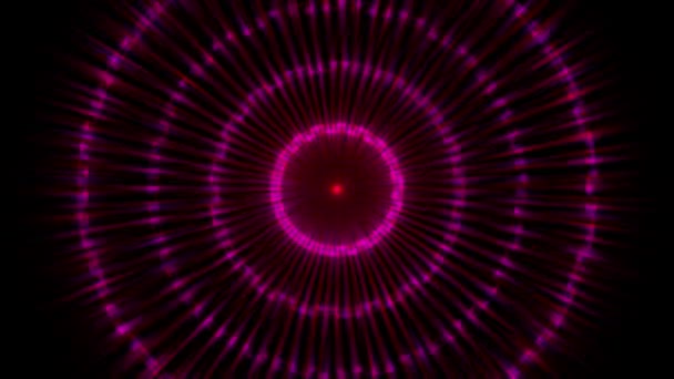 Circle Ring Digital Cyber Particle Motion Graphics — 图库视频影像