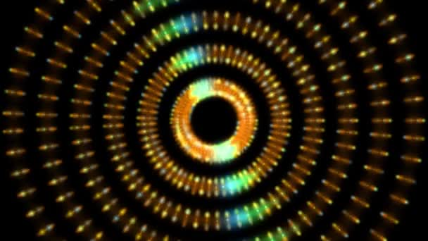 Circle Ring Digital Cyber Particle Motion Graphics — Vídeos de Stock