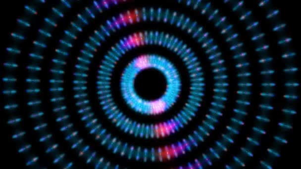 Anel Círculo Digital Cyber Gráficos Movimento Partículas — Vídeo de Stock