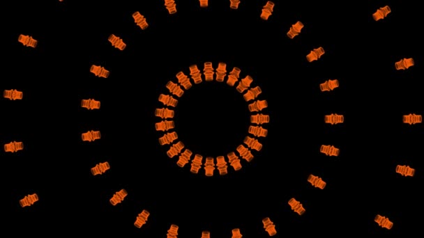 Circle Ring Digital Cyber Particle Motion Graphics — Vídeo de stock