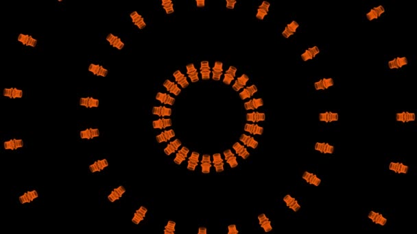 Circle Ring Digital Cyber Particle Motion Graphics — Vídeos de Stock