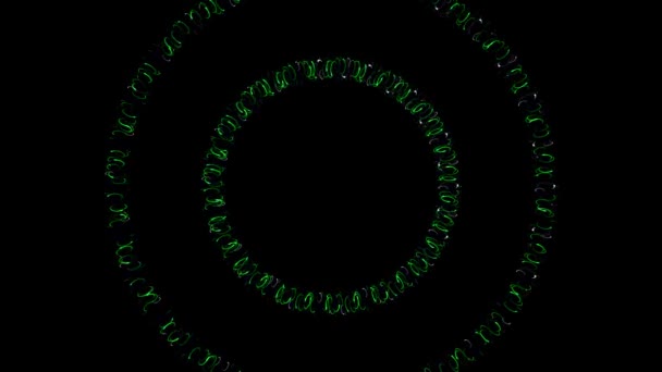 Circle Ring Digital Cyber Particle Motion Graphics — Wideo stockowe