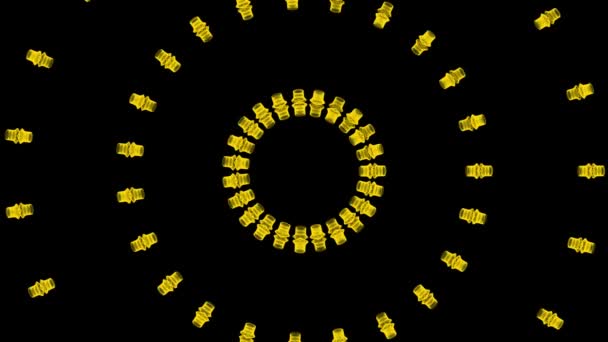 Circle Ring Digital Cyber Particle Motion Graphics — Stock video