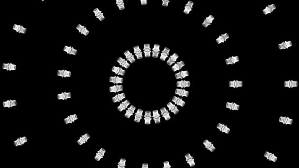 Circle Ring Digital Cyber Particle Motion Graphics — Vídeos de Stock