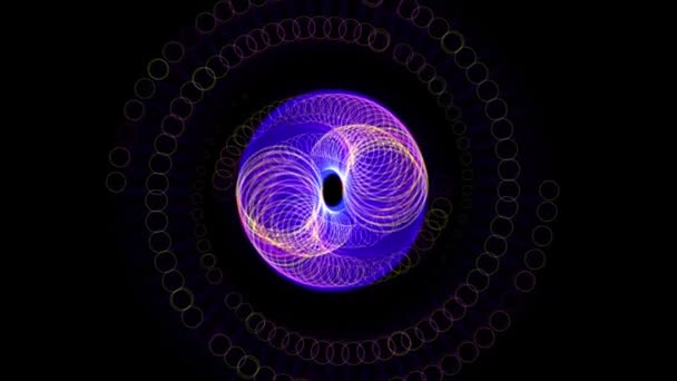 Circle Ring Digital Cyber Particle Motion Graphics — Wideo stockowe