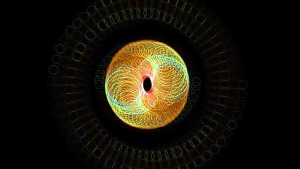 Circle Ring Digital Cyber Particle Motion Graphics — Stockvideo