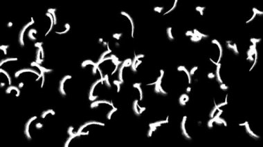 İnce çizgiler hareket eden CG parçacıkları hareket grafikleri