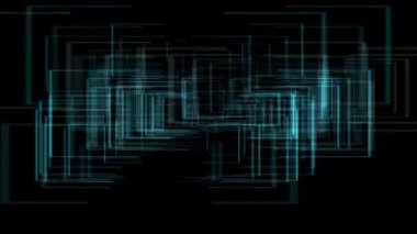 Kare kutu şekli CG parçacık hareketi grafikleri