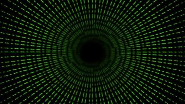 Dijital tünel tübü CG parçacık hareketi grafikleri