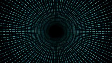 Dijital tünel tübü CG parçacık hareketi grafikleri