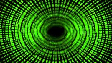 Dijital tünel tübü CG parçacık hareketi grafikleri