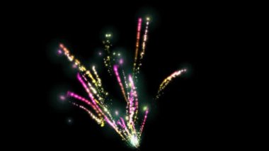 Renkli gösterişli CG parçacık hareketi grafikleri